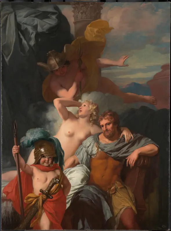Mercurius gelast Calypso om Odysseus te laten vertrekken Wall Art by Gerard de Lairesse - High-Resolution Digital Print