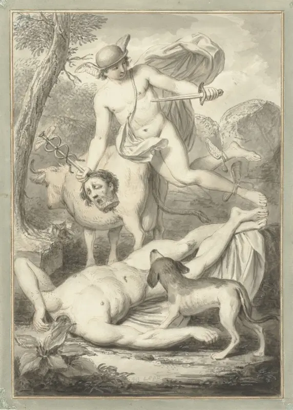 Mercurius met het hoofd van Argus Wall Art by Louis Fabritius Dubourg - High-Resolution Digital Print