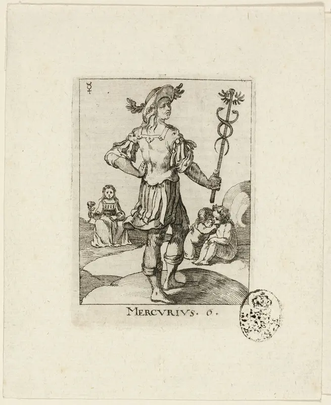 Mercurius, plate six from Der VII Planeten Wall Art by Conrad Meyer - High-Resolution Digital Print