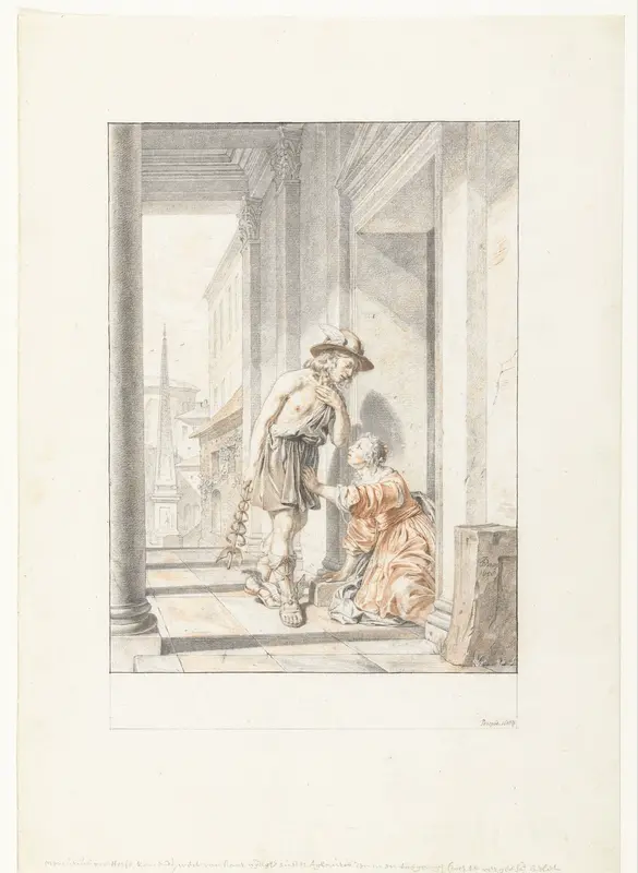 Mercury and Aglauros Wall Art by Joseph de Bray - High-Resolution Digital Print