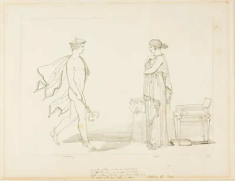 Mercury and Calypso Wall Art by John Flaxman - High-Resolution Digital Print