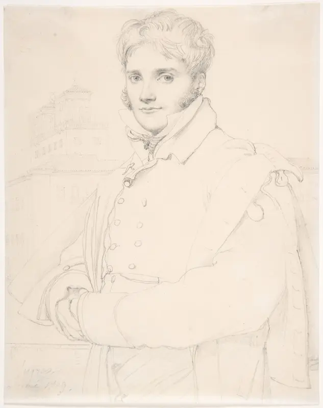 Merry Joseph Blondel (1781–1853) Wall Art by Jean Auguste Dominique Ingres - High-Resolution Digital Print