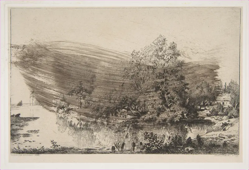 Métairie sur les bords de l'Oise Wall Art by Félix Bracquemond - High-Resolution Digital Print