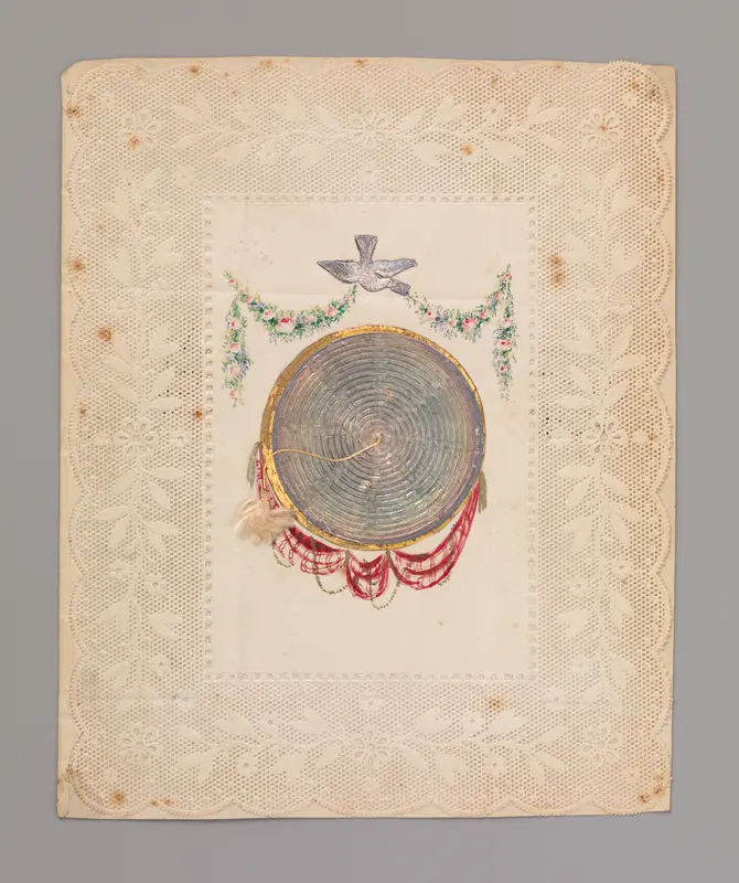 Metallic Double Cobweb Valentine Wall Art by Anonymous, British, 19th century - High-Resolution Digital Print