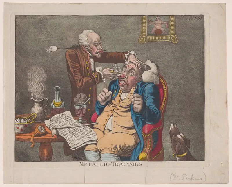 Metallic Tractors Wall Art by James Gillray - High-Resolution Digital Print