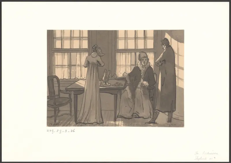 Mevrouw Gallas bespreekt de huur van een huis met Christiaan Andriessen Wall Art by Christiaan Andriessen - High-Resolution Digital Print