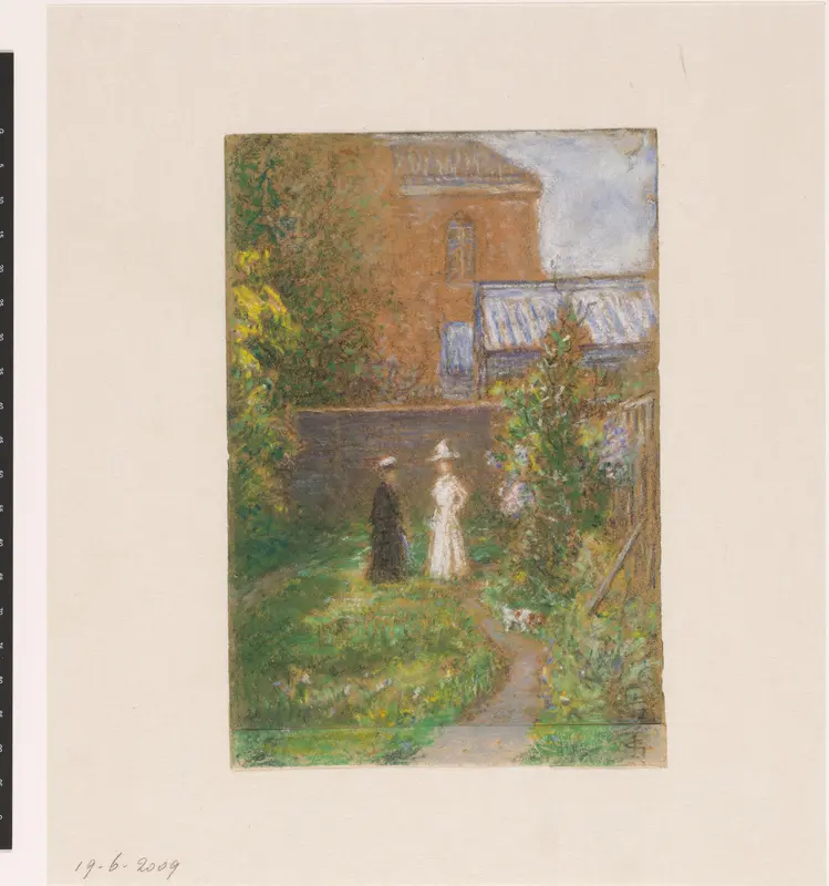 Mevrouw Storm van 's Gravesande-Clifford en haar dochter in de tuin Wall Art by Carel Nicolaas Storm van 's-Gravesande - High-Resolution Digital Print
