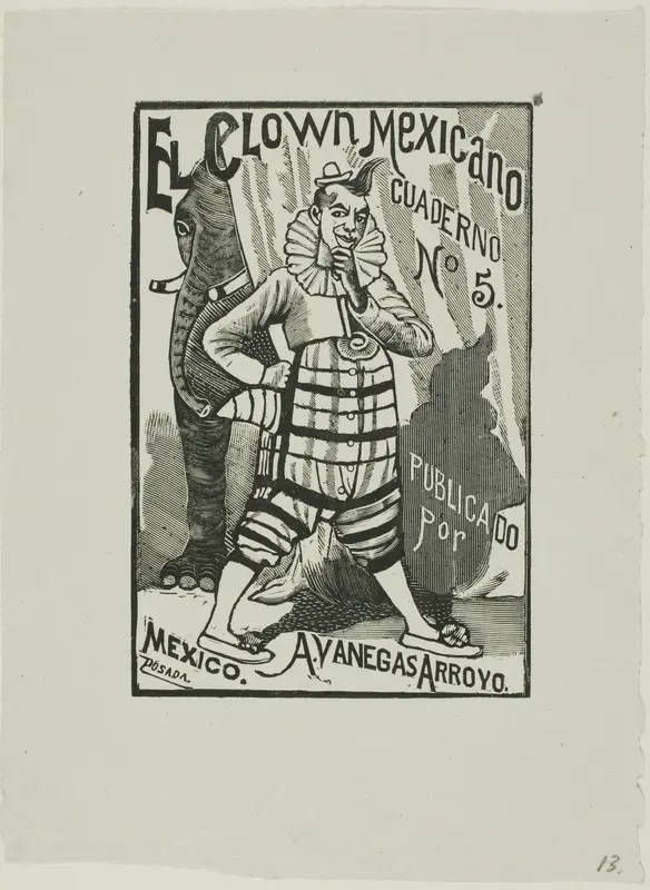 Mexican Clown, no. 5 Wall Art by José Guadalupe Posada - High-Resolution Digital Print