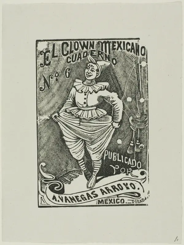 Mexican Clown, no 6 Wall Art by José Guadalupe Posada - High-Resolution Digital Print