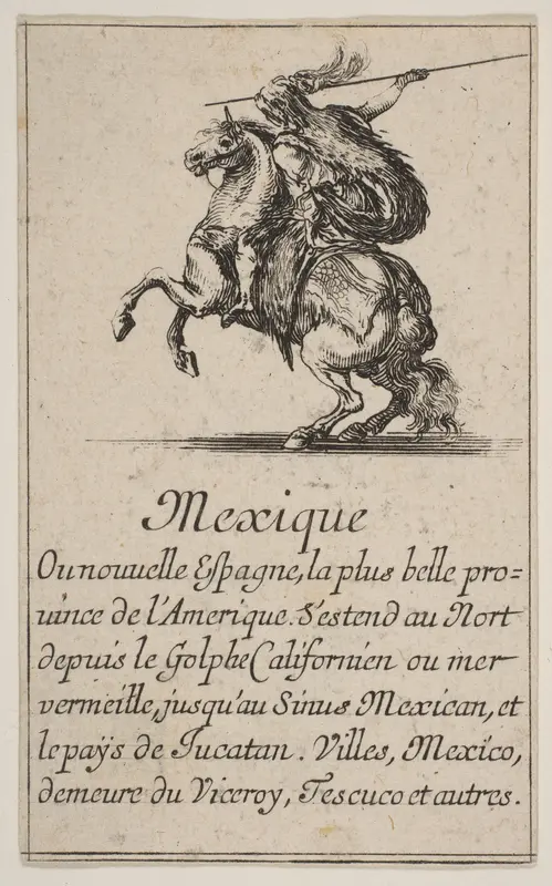 Mexico, from the playing cards "Jeu de la Géographie" Wall Art by Stefano della Bella - High-Resolution Digital Print