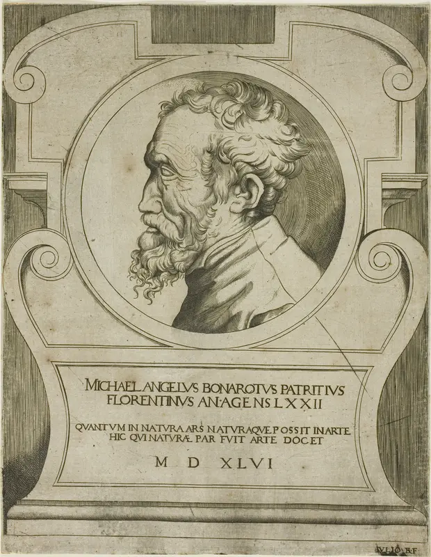 Michelangelo Wall Art by Giulio Bonasone - High-Resolution Digital Print