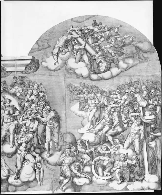 Michelangelo's Last Judgment Wall Art by Nicolas Beatrizet - High-Resolution Digital Print