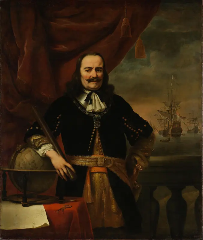 Michiel de Ruyter as Lieutenant-Admiral Wall Art by Ferdinand Bol - High-Resolution Digital Print
