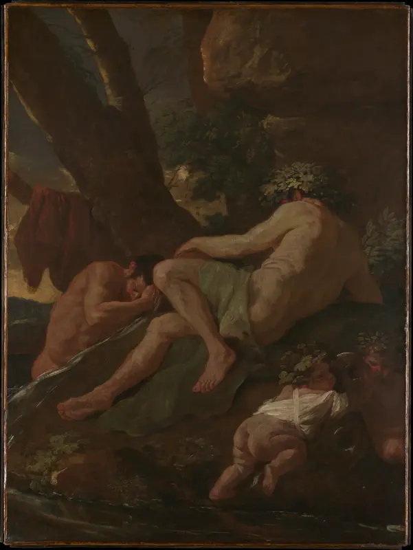 Midas Washing at the Source of the Pactolus Wall Art by Nicolas Poussin - High-Resolution Digital Print