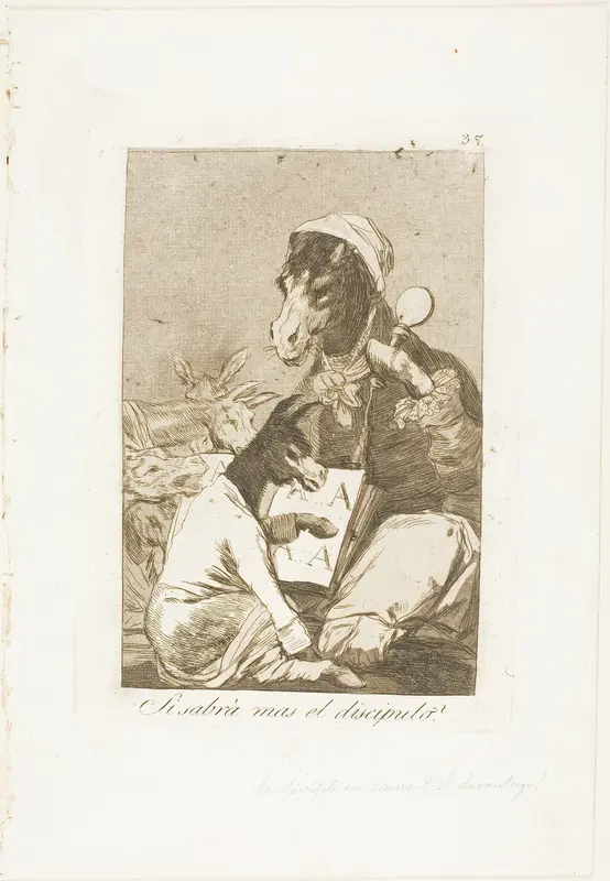 Might not the Pupil Know More?, plate 37 from Los Caprichos