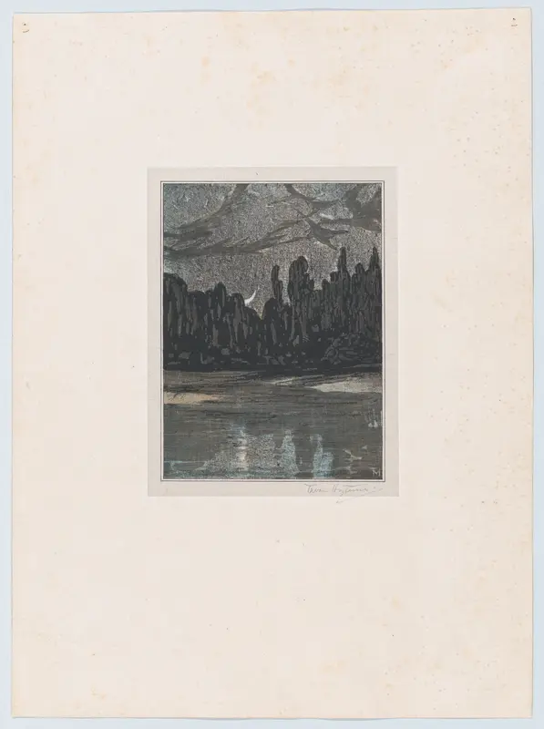 Migratory Birds on a Moonlit Night Wall Art by Theodorus van Hoytema - High-Resolution Digital Print