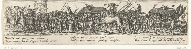 Militair konvooi, vergezeld door de Dood Wall Art by Unknown artist - High-Resolution Digital Print