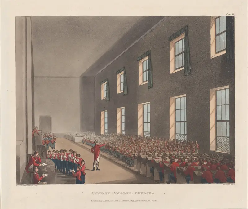 Military College, Chelsea Wall Art by Thomas Rowlandson - High-Resolution Digital Print