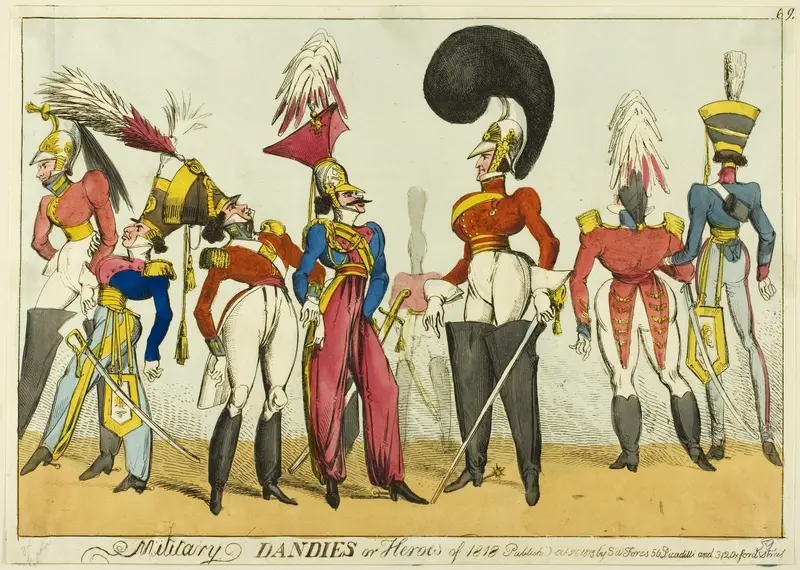 Military Dandies or Heroes of 1818 Wall Art by William Heath - High-Resolution Digital Print