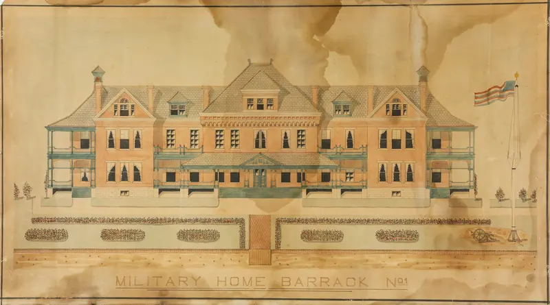 Military Home Barrack No. 1, Presentation Drawing Wall Art by Unknown - High-Resolution Digital Print