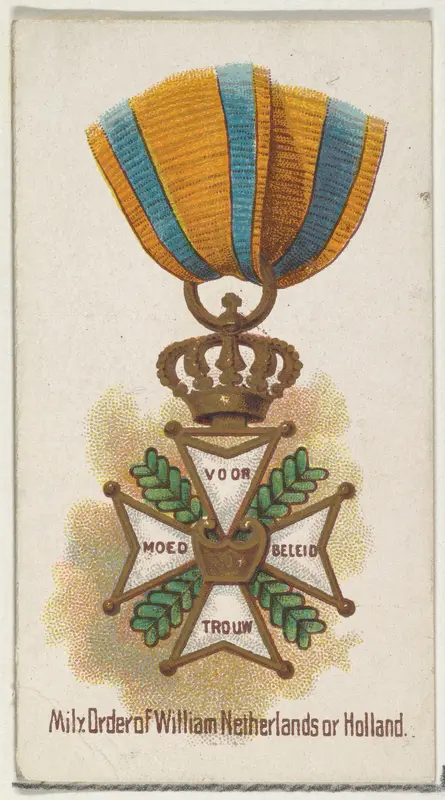 Military Order of William Netherlands of Holland, from the World's Decorations series (N30) for Allen & Ginter Cigarettes Wall Art by Allen & Ginter - High-Resolution Digital Print