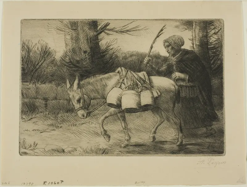 Milkmaid Wall Art by Alphonse Legros - High-Resolution Digital Print