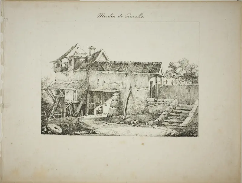 Mill at Gravelle, II Wall Art by Louis Jules Frederic Villeneuve - High-Resolution Digital Print