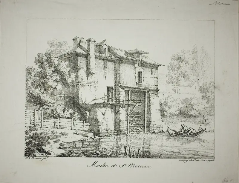 Mill at St. Maurice Wall Art by Louis Jules Frederic Villeneuve - High-Resolution Digital Print