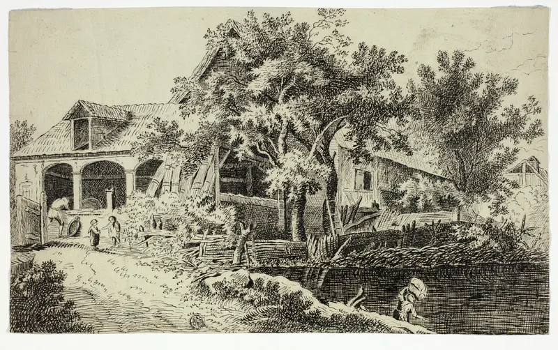 Mill by the Stream Wall Art by Jan van der Straet - High-Resolution Digital Print