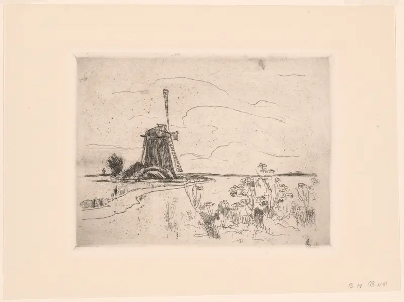 Mill in Holland Wall Art by John Henry Twachtman - High-Resolution Digital Print