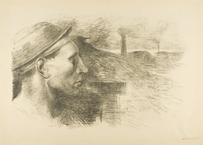 Miner, from the ninth album of L'Estampe originale Wall Art by Constantin Emile Meunier - High-Resolution Digital Print