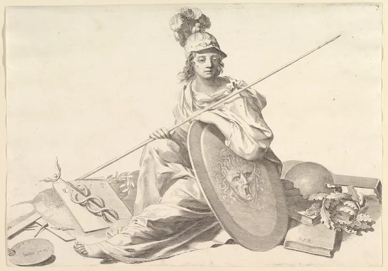 Minerva Wall Art by Claude Mellan - High-Resolution Digital Print