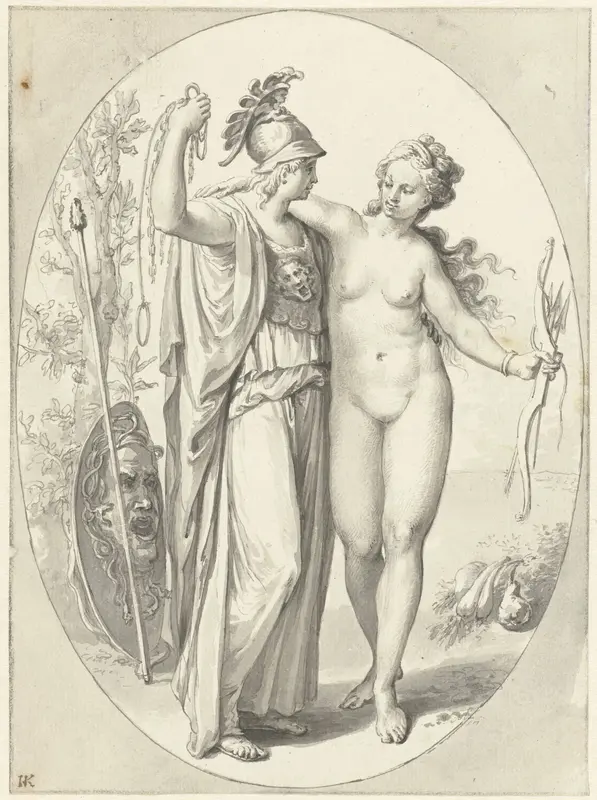 Minerva en Venus Wall Art by anonymous - High-Resolution Digital Print