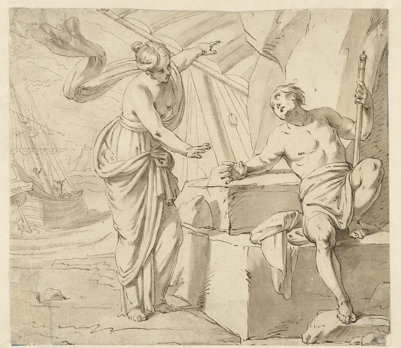 Minerva verschijnt aan Odysseus Wall Art by anonymous - High-Resolution Digital Print