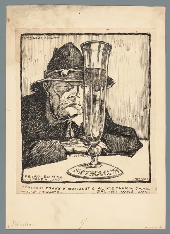 Minister De Graaff en de petroleum Wall Art by Unknown - High-Resolution Digital Print