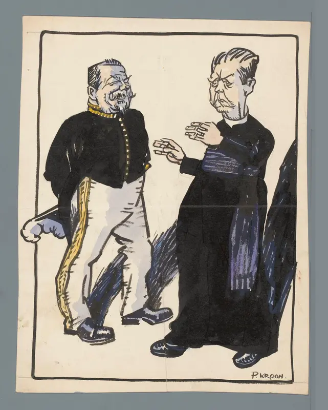 Minister en een priester Wall Art by Unknown - High-Resolution Digital Print