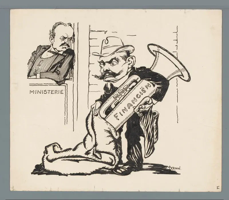Minister S. de Vries met tuba Wall Art by Unknown - High-Resolution Digital Print