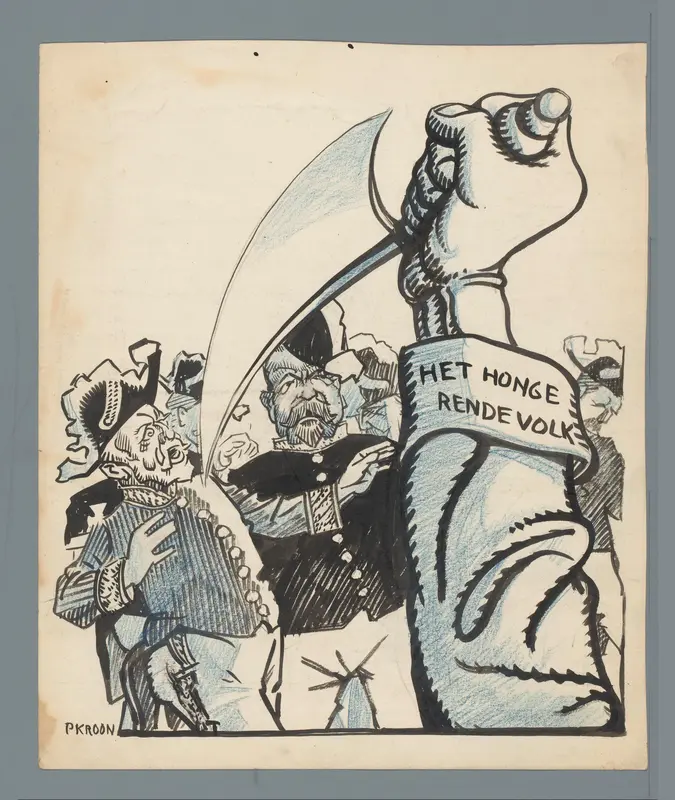 Ministers bedreigd door het hongerige volk Wall Art by Unknown - High-Resolution Digital Print