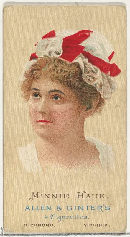Minnie Hauk, from World's Beauties, Series 2 (N27) for Allen & Ginter Cigarettes Wall Art by Allen & Ginter - High-Resolution Digital Print