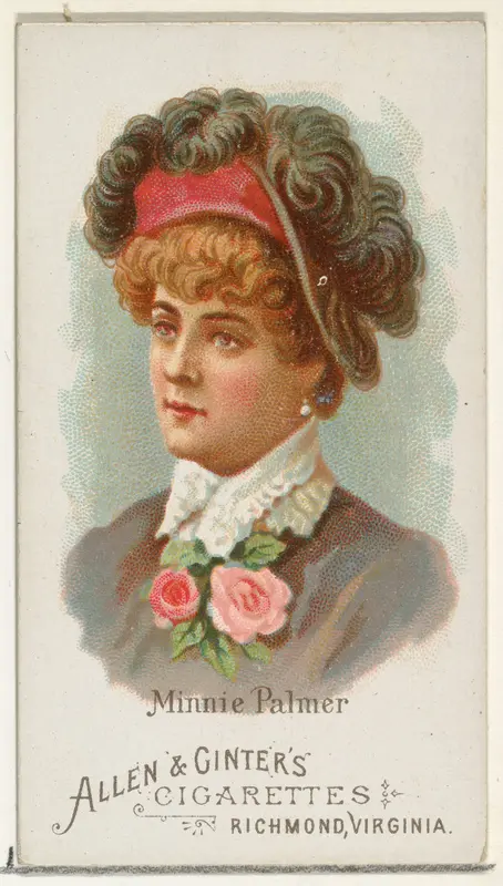 Minnie Palmer, from World's Beauties, Series 1 (N26) for Allen & Ginter Cigarettes Wall Art by Allen & Ginter - High-Resolution Digital Print