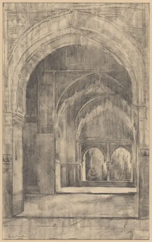 Mirador de Lindaraja in het Alhambra te Granada Wall Art by Unknown - High-Resolution Digital Print