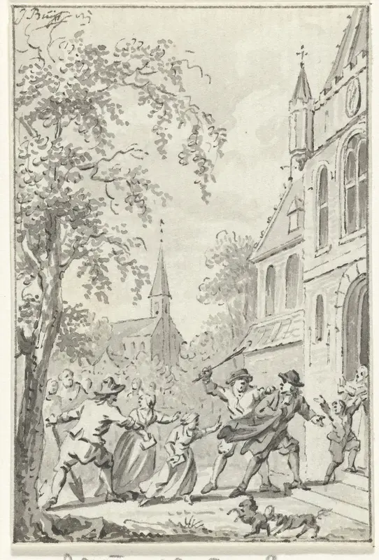 Mishandeling van gereformeerden bij Vaals, 1764 Wall Art by Unknown - High-Resolution Digital Print