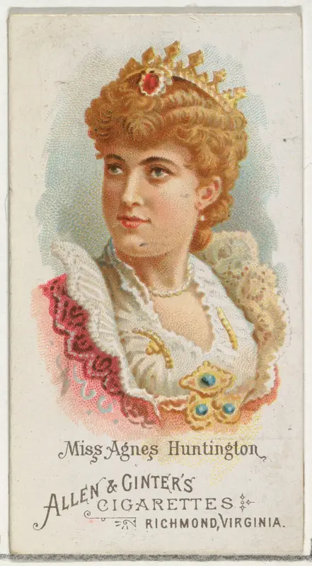 Miss Agnes Huntington, from World's Beauties, Series 1 (N26) for Allen & Ginter Cigarettes Wall Art by Allen & Ginter - High-Resolution Digital Print