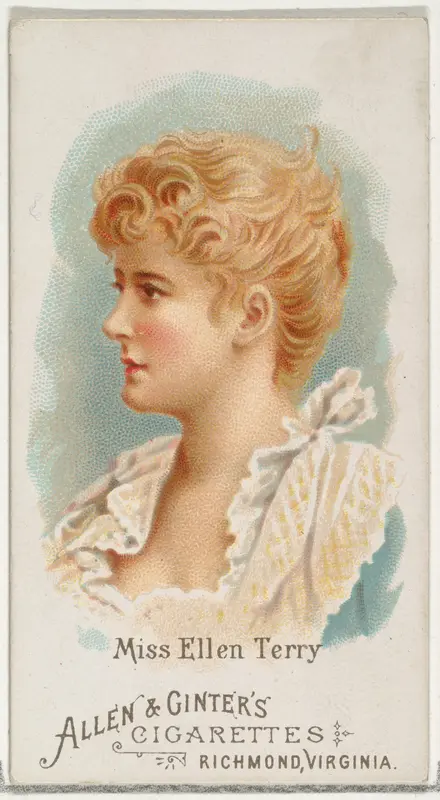 Miss Ellen Terry, from World's Beauties, Series 1 (N26) for Allen & Ginter Cigarettes Wall Art by Allen & Ginter - High-Resolution Digital Print