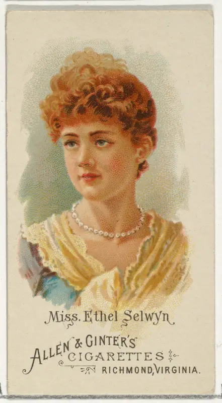 Miss Ethel Selwyn, from World's Beauties, Series 1 (N26) for Allen & Ginter Cigarettes Wall Art by Allen & Ginter - High-Resolution Digital Print