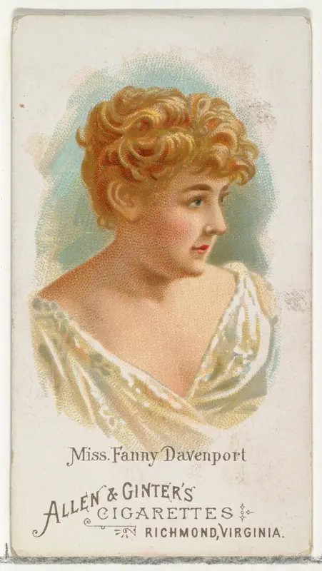 Miss Fanny Davenport, from World's Beauties, Series 1 (N26) for Allen & Ginter Cigarettes Wall Art by Allen & Ginter - High-Resolution Digital Print