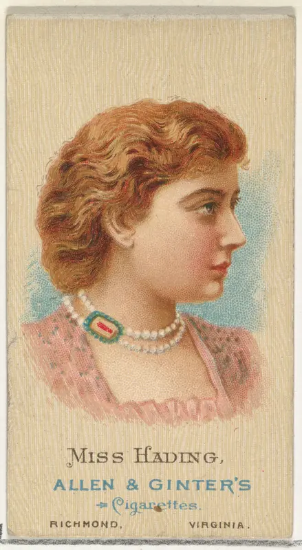 Miss Hading, from World's Beauties, Series 2 (N27) for Allen & Ginter Cigarettes Wall Art by Allen & Ginter - High-Resolution Digital Print