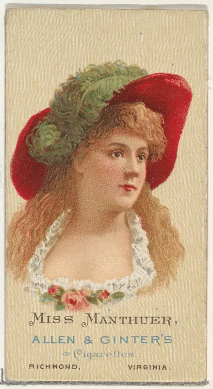 Miss Manthuer, from World's Beauties, Series 2 (N27) for Allen & Ginter Cigarettes Wall Art by Allen & Ginter - High-Resolution Digital Print