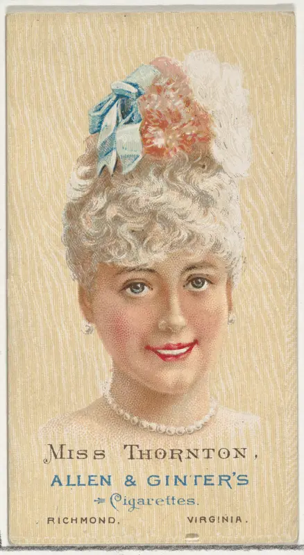 Miss Thornton, from World's Beauties, Series 2 (N27) for Allen & Ginter Cigarettes Wall Art by Allen & Ginter - High-Resolution Digital Print