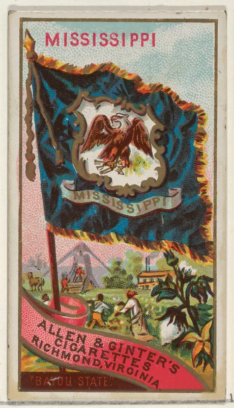 Mississippi, from Flags of the States and Territories (N11) for Allen & Ginter Cigarettes Brands Wall Art by Allen & Ginter - High-Resolution Digital Print